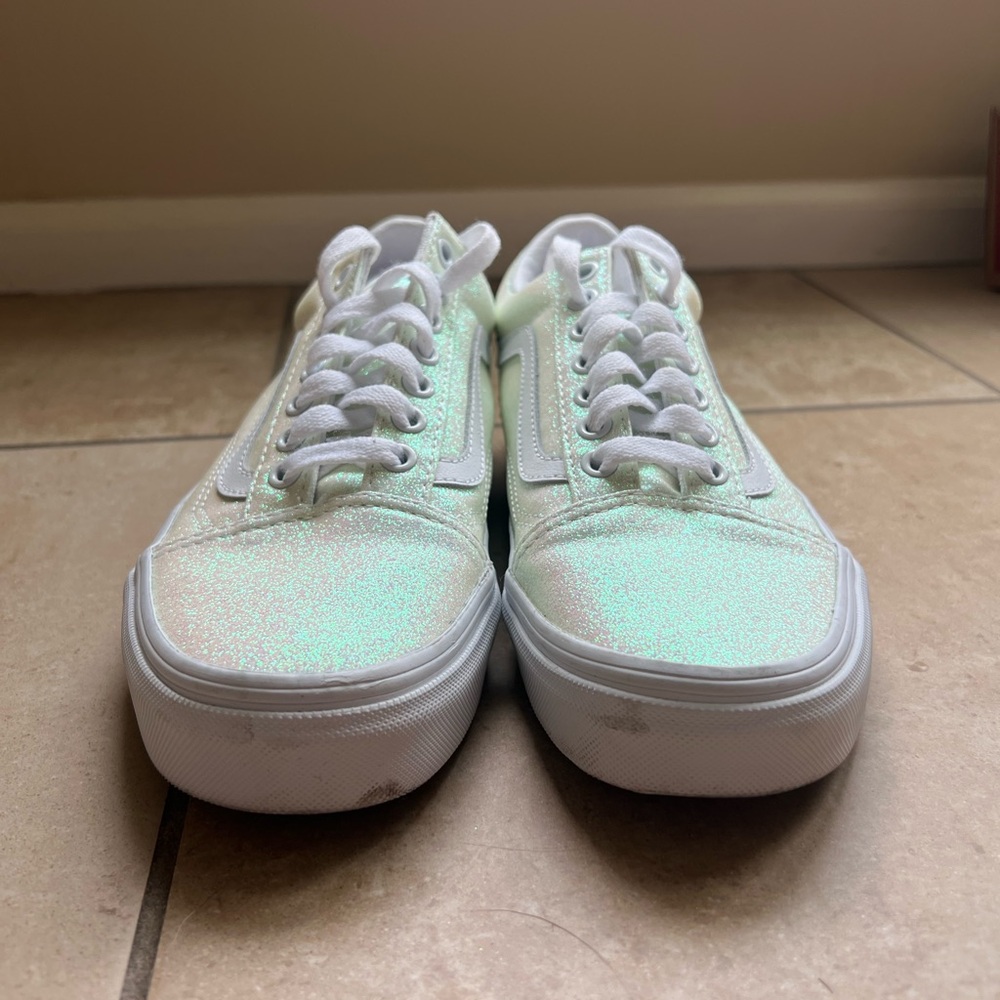 Vans Old School UV White/Pink Glitter Sneakers US Women’s 8 / US Men’s 6.5 - Picture 5 of 14